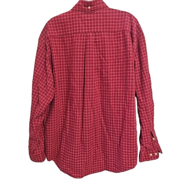 Tommy Hilfiger Striped Button Up Shirt Red Men's XL Long Sleeve Retro Preppy‎ - Picture 5 of 8